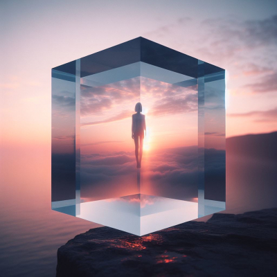 Ghost in the Block at Sunset