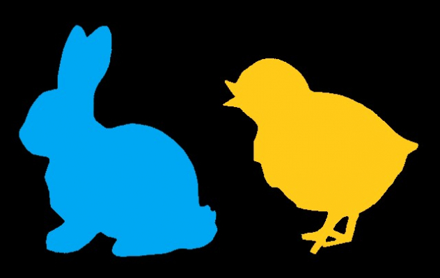 bunny and chick