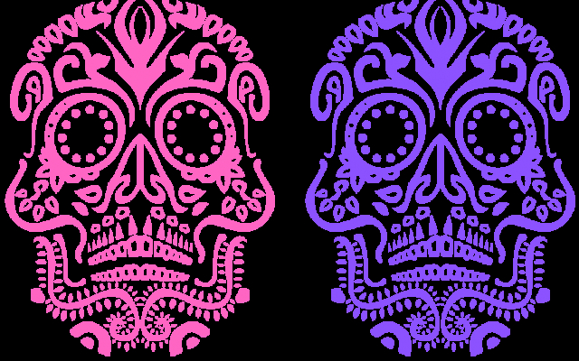 Colourful Skulls