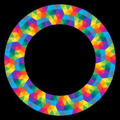 Triangles in hexagon shapes round preview