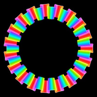 Rainbow ribbon round preview