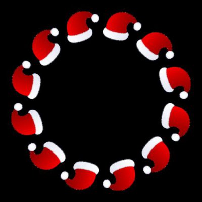 Santa hat round preview