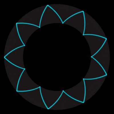 Simple Blue Petal - Large round preview