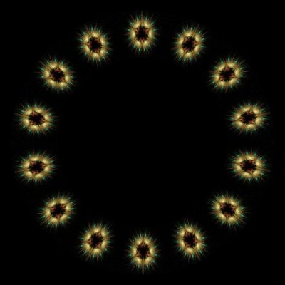 fractal christmas wreath round preview