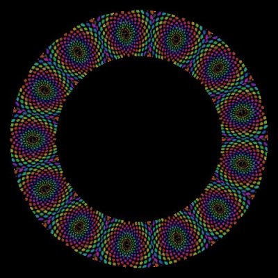 rainbow dots round preview