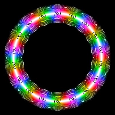 Iridescent Circles round preview