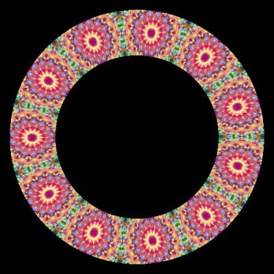 colorful kaleidoscope bassnectar flag 3ft round preview