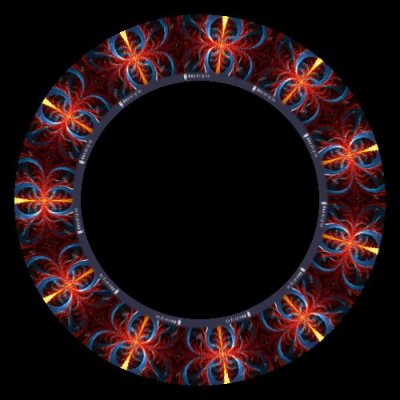 abstract fractal art illustration red and blue floral geometric ornament beautiful fractal illustration for creative graphic design round preview