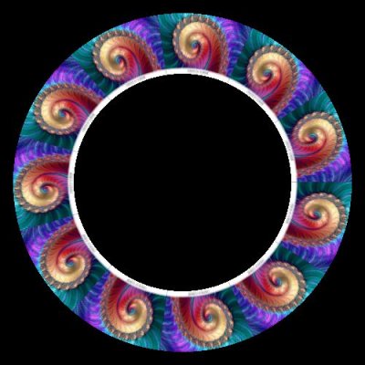 abstract computer generated fractal design round preview