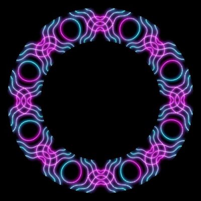 Neon Geometric round preview