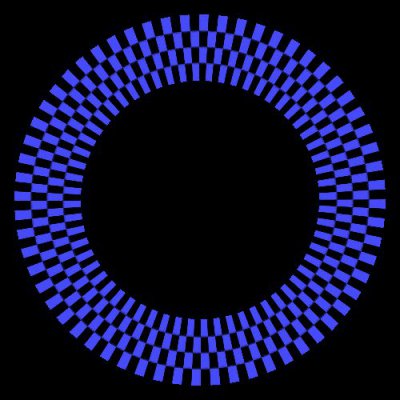 zig zag blue round preview