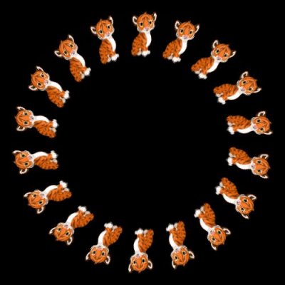 tiger cute orange round preview