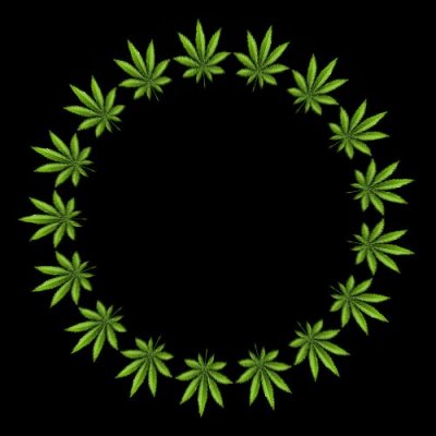 weed leaf 1 of 3 round preview