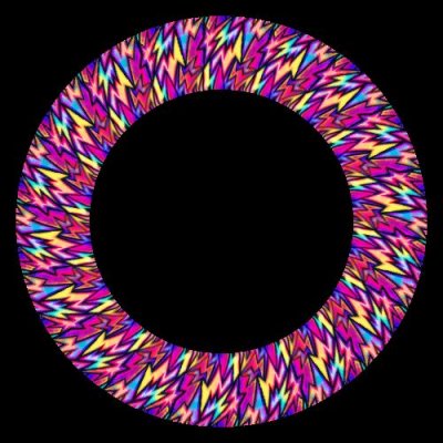 Pastel Lightning Bolts round preview