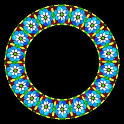 bright stained glass round preview