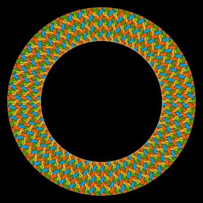 orange pattern round preview