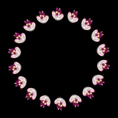 Cheshire Cat Face round preview