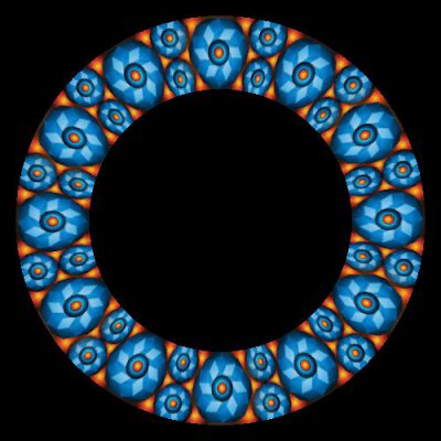 Blue Fractal Donuts round preview