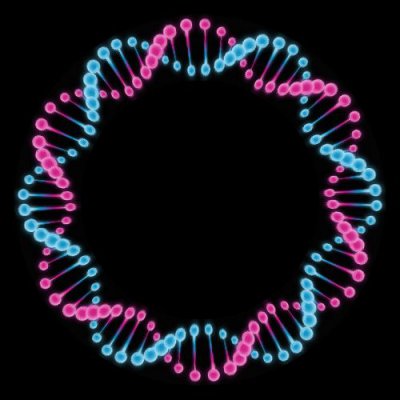 Double Helix DNA Spiral round preview