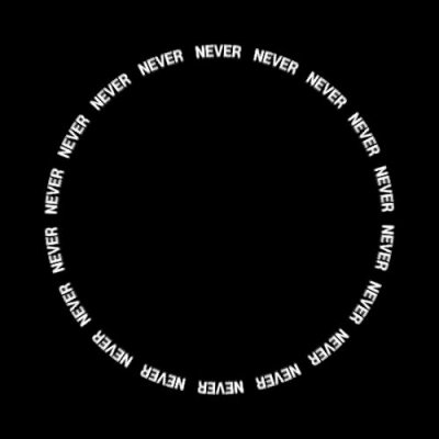 never logo round preview