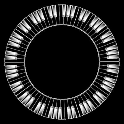 Piano keys round preview