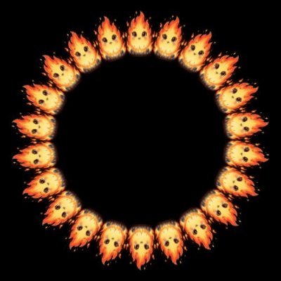 Fire cute 400px round preview