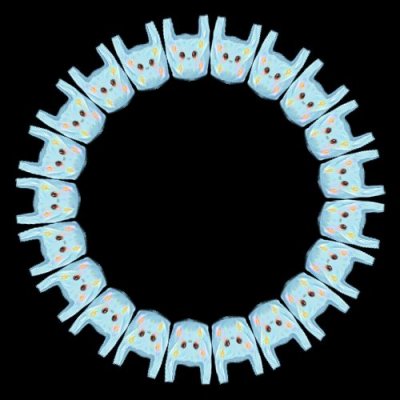 Cute plastic bag round preview