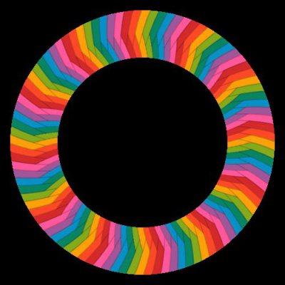 Rainbow Color Weave round preview