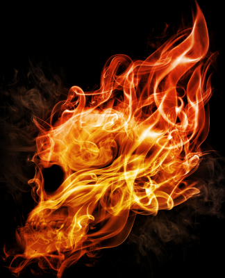 Fire skull