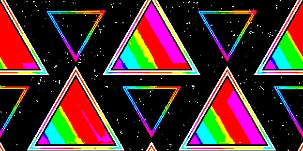 FLOATING RIANBOW TRIANGLES SMALLER