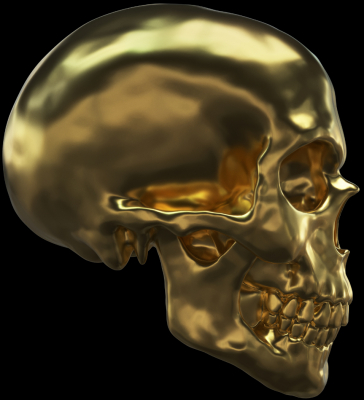 Golden skull