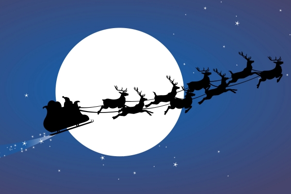 Santa Sleigh Silhouette