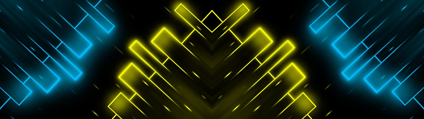 Glowing futuristic shapes