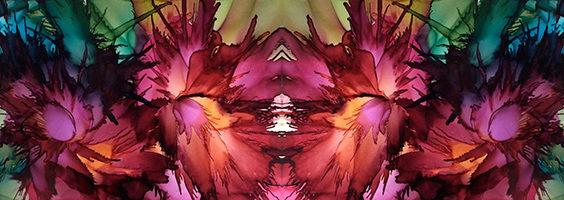 Color abstract ink
