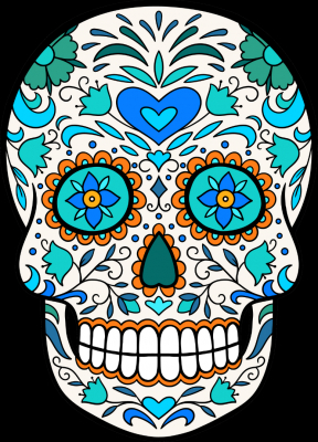 Blue Skull Halloween