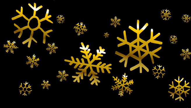 Gold Snowflakes