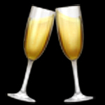 emoji clinking glasses