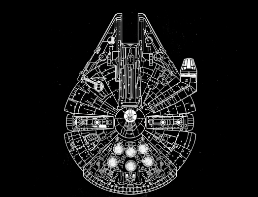 Millenium Falcon wireframe
