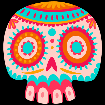 Colourful Skull