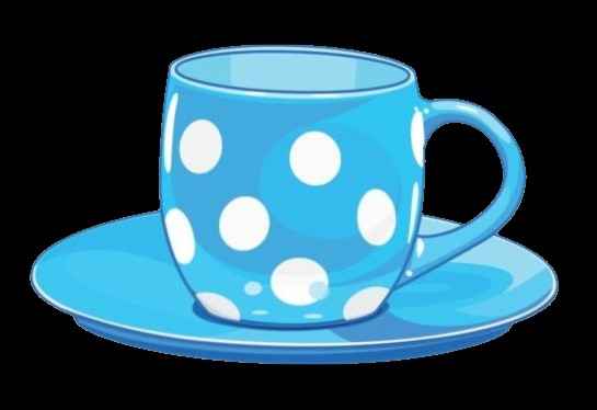 blue tea cup