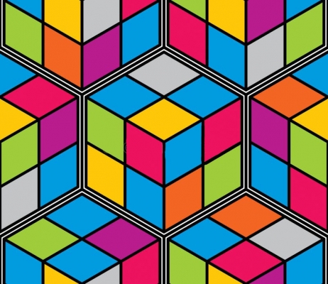 SEAMLESS COLORFULL CUBES