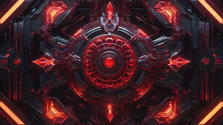 Red Industrial Fractal