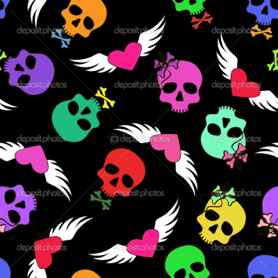 Hearts and skulls