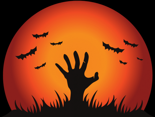 Zombie hand in the moon