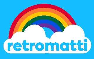 retromatti rainbow in the clouds