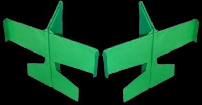 paper plane green (scale .65)