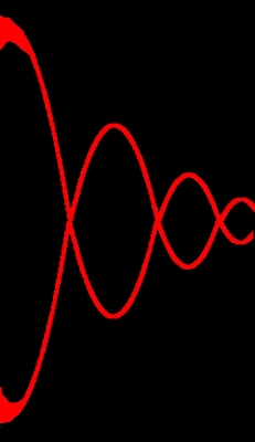 Hoop segments falling to rest Red