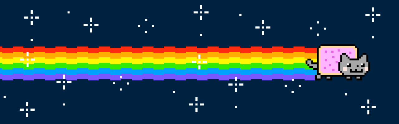 46563 funny nyan cat dual screen dual monitor nyan cat
