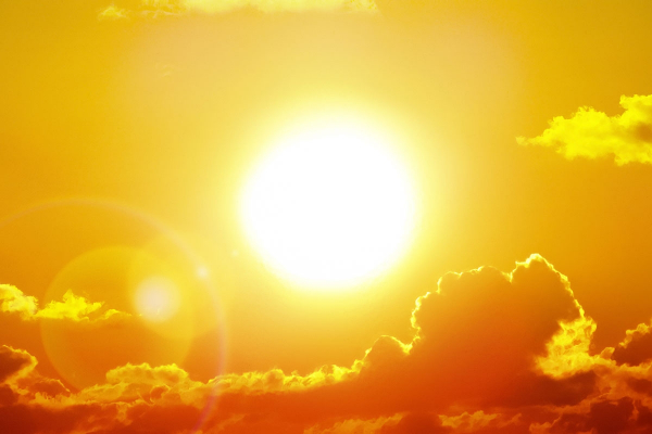 sun with clouds