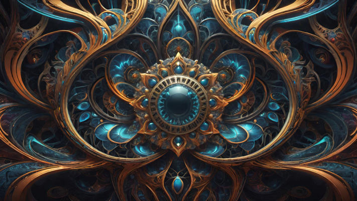 Blue Gold Fractal
